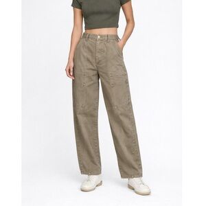 GAP 2024 Taupe Barrel Leg Bowed Jeans